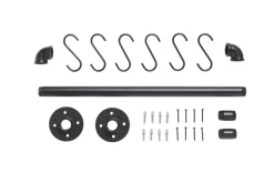 Knager & Knagerækker|Stang m/6 kroge sort 615 mm