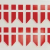 Pynt & Festudstyr|Stickers flag dannebrog 3 ark