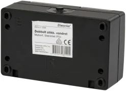 Elworks Stikkontakter & Afbrydere|Stikkontakt dobbelt m/jord - Matsort