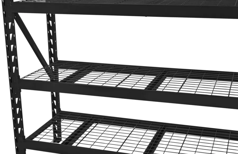 Probuilder Arbejdsborde & Reoler|Stålreol 4 hylder sort 196 x 183 x 61 cm - Mat sort