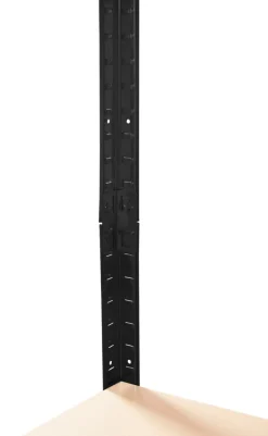 Arbejdsborde & Reoler|Stålreol sort m/4 hylder 90 x 190 x 40 cm