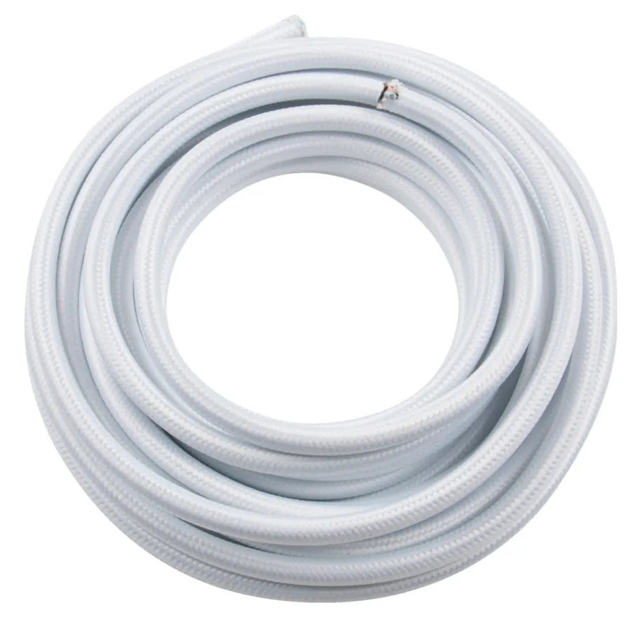 Elworks Kabler & Ledninger|Stofledning 2 x 0,75mm² 5 meter - Hvid