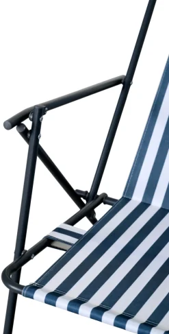 Sunlife® Sæsonafslutning|Havestole|Strandstol Albany i metal og polyester - Blå/hvid