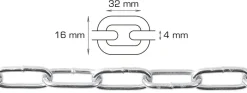 HOME it Kæder & Wirer|Svejst langleddet kæde 4 mm x 2 meter