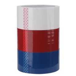 Tape|Tape 50 mm x 66 meter 3-pk. Hvid/rød/blå