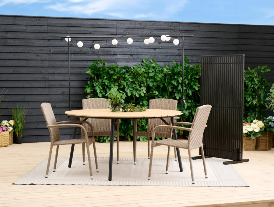 Sunlife® Sæsonafslutning|Læhegn|Terrasseafskærmning New York akacie - Sort