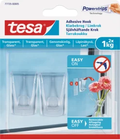 tesa® Klæbesøm|klæbekrog til glas 1 kg - 2 stk.