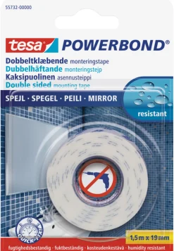 tesa® Tape|Powerbond Spejl monteringstape 19 mm x 1,5 meter