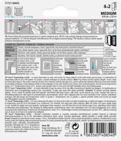 tesa® Klæbesøm|Powerstrips Click Medium 4 par