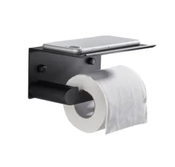 REN Toiletrulleholdere|Toiletpapirholder m/hylde - Sort