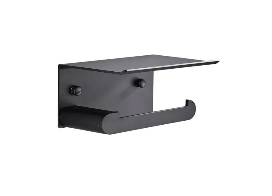 REN Toiletrulleholdere|Toiletpapirholder m/hylde - Sort