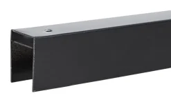 Panelhegn|Top-/bundliste til panelhegn sort aluminium 172 cm