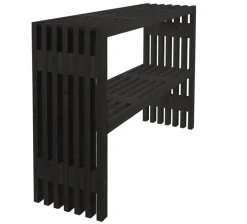 Planteborde & Højbede|Øvrige Havemøbler|Tralle plantebord 115 x 32 x 80 cm Sort