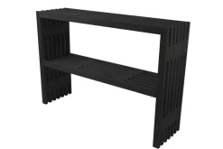 Planteborde & Højbede|Øvrige Havemøbler|Tralle plantebord 115 x 32 x 80 cm Sort