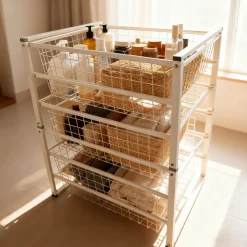 Homefixer Reoler & Rumdelere|Trådreol m/3 skuffer 63 x 43,5 x 54,5 cm - Hvid