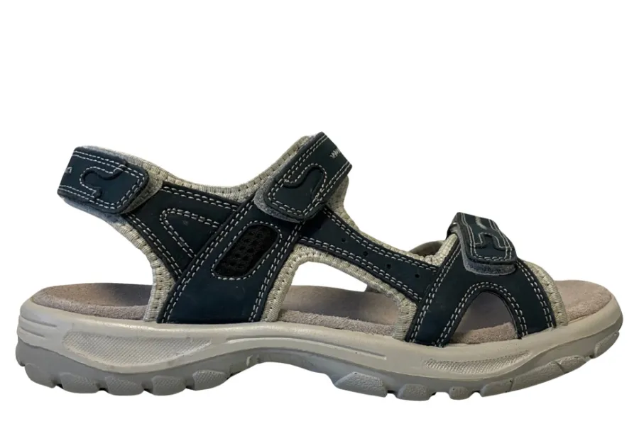Træsko & Fodtøj|Trekkingsandaler dame læder str. 41 Denimfarvet