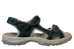 Træsko & Fodtøj|Trekkingsandaler dame læder str. 37 Denimfarvet