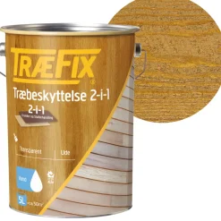 TræFix® Træbeskyttelse|teak træbeskyttelse 2-i-1 5 liter Teak (transparent)