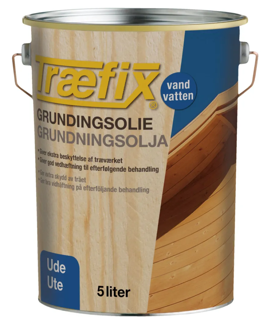 TræFix® Trægrunder|transparent grundingsolie vandbaseret 5 liter Klar
