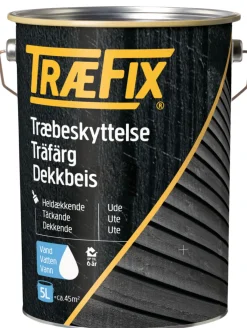 TræFix® Træbeskyttelse|træbeskyttelse heldækkende antracitgrå 5 liter Antracitgrå (svarende til NCS S 8005-B20G og RAL 7016)