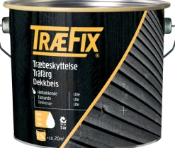 TræFix® Træbeskyttelse|træbeskyttelse heldækkende sort 2,5 l Sort (svarende til NCS S 9000-N og RAL 9005)