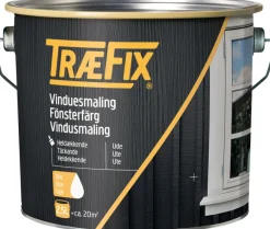 TræFix® Vinduesmaling|vinduesmaling renhvid oliebaseret 2,5 liter