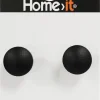 HOME it Knager & Knagerækker|Træknop Ø25 mm sort egetræ - 2 stk.