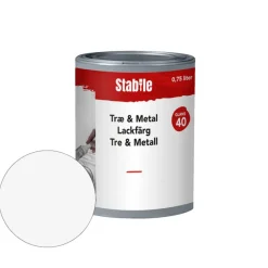 Stabile® Træ- & Metalmaling|Træ & Metal 40 maling 0,75 liter - Hvid