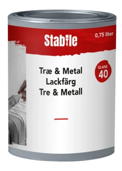 Stabile® Træ- & Metalmaling|Træ & Metal 40 modehvid maling 0,75 liter - Modehvid (NCS-kode s1002-y20r)