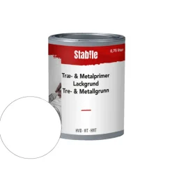 Stabile® Træ- & Metalmaling|Træ- & metalprimer vandbaseret 0,75 liter - Hvid