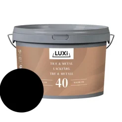 LUXI® Træ- & Metalmaling|Træ & Metal 40 2,25 liter - Sort