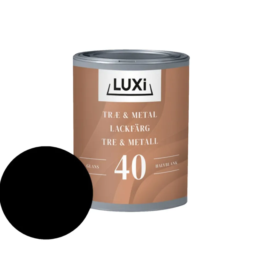LUXI® Træ- & Metalmaling|Træ & Metal 40 0,75 liter - Sort