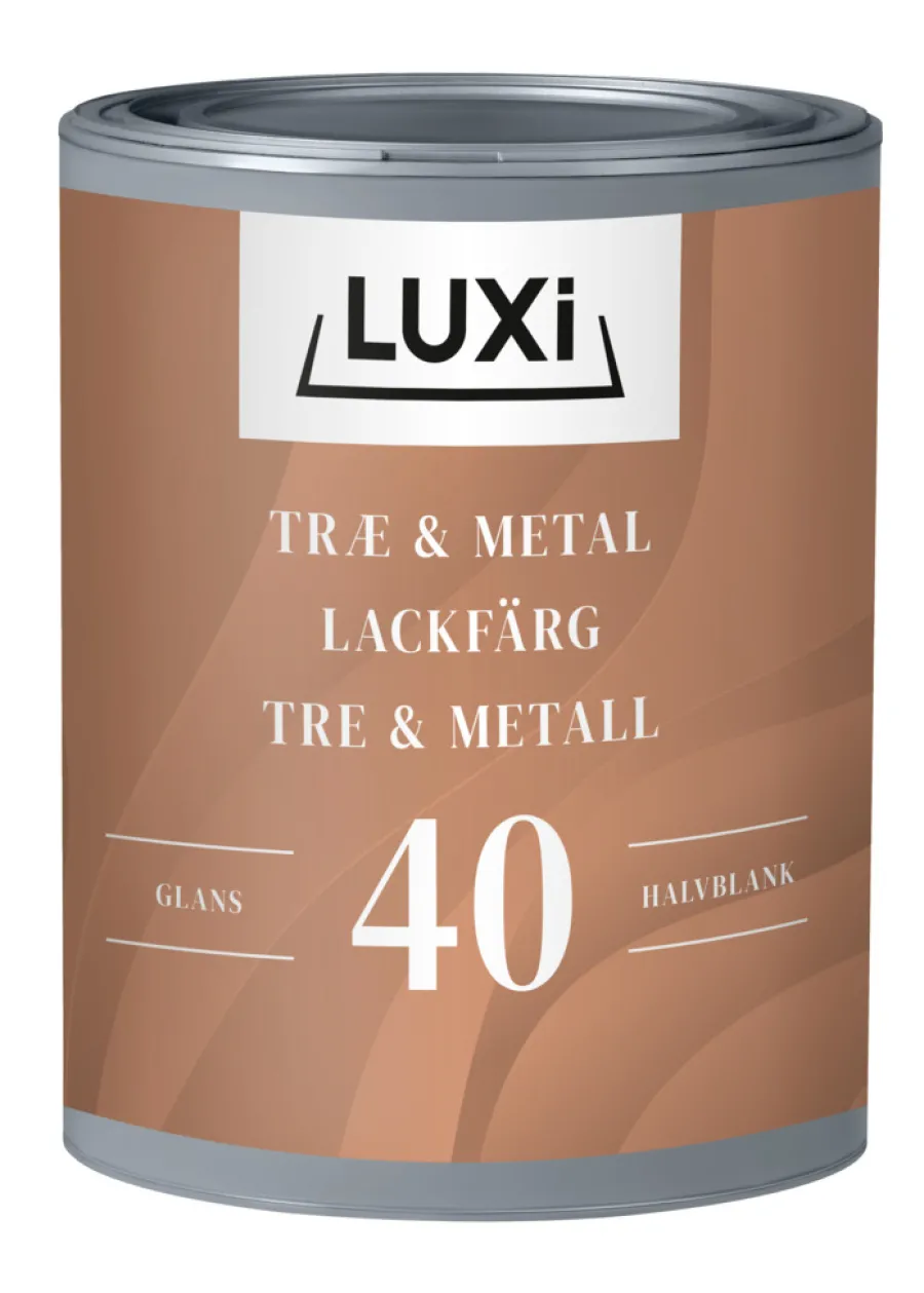 LUXI® Træ- & Metalmaling|Træ & Metal 40 0,75 liter - Sort