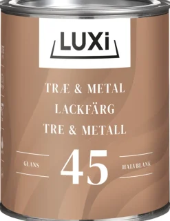 LUXI® Metalmaling Udendørs|Træ- & Metalmaling|Træ & Metal 45 olie 0,75 liter - Sort