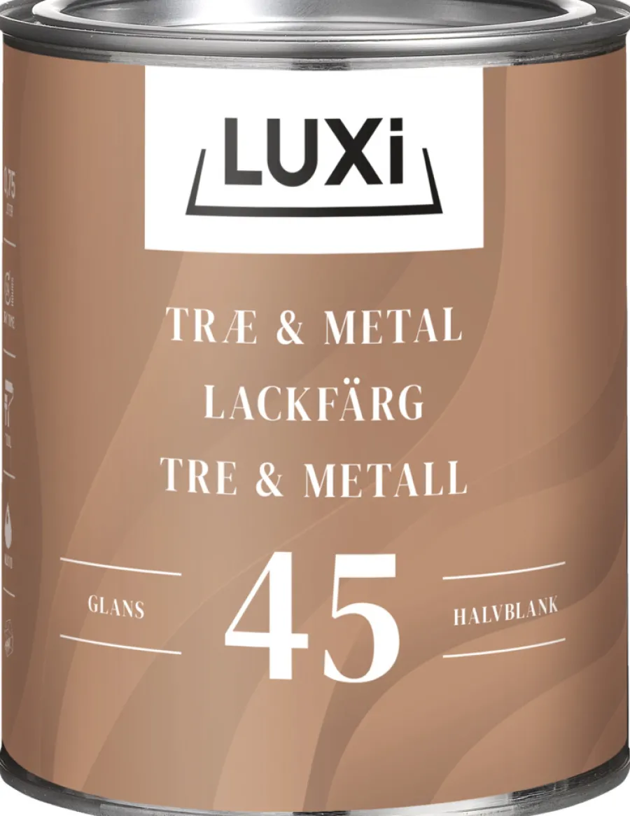 LUXI® Metalmaling Udendørs|Træ- & Metalmaling|Træ & Metal 45 olie 0,75 liter - Sort