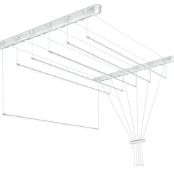 Tørrestativer|Tørrestativ m/snoretræk lofthængt 120 x 51 cm
