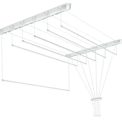 Tørrestativer|Tørrestativ m/snoretræk lofthængt 180 x 51 cm