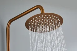 Udendørsbrusere|Udebruser kobberfinish kold/varm Ø20 cm