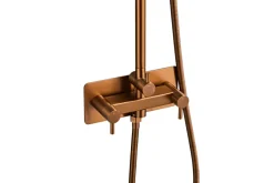 Udendørsbrusere|Udebruser kobberfinish kold/varm Ø20 cm