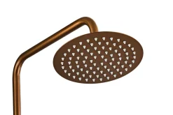 Udendørsbrusere|Udebruser kobberfinish kold/varm Ø20 cm
