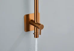 Udendørsbrusere|Udebruser kobberfinish t/koldt vand Ø20 cm
