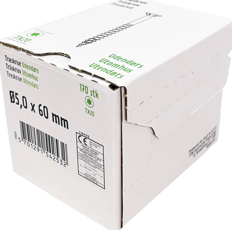 Skruer|Universalskrue Basic 5,0 x 60 mm 170 stk.