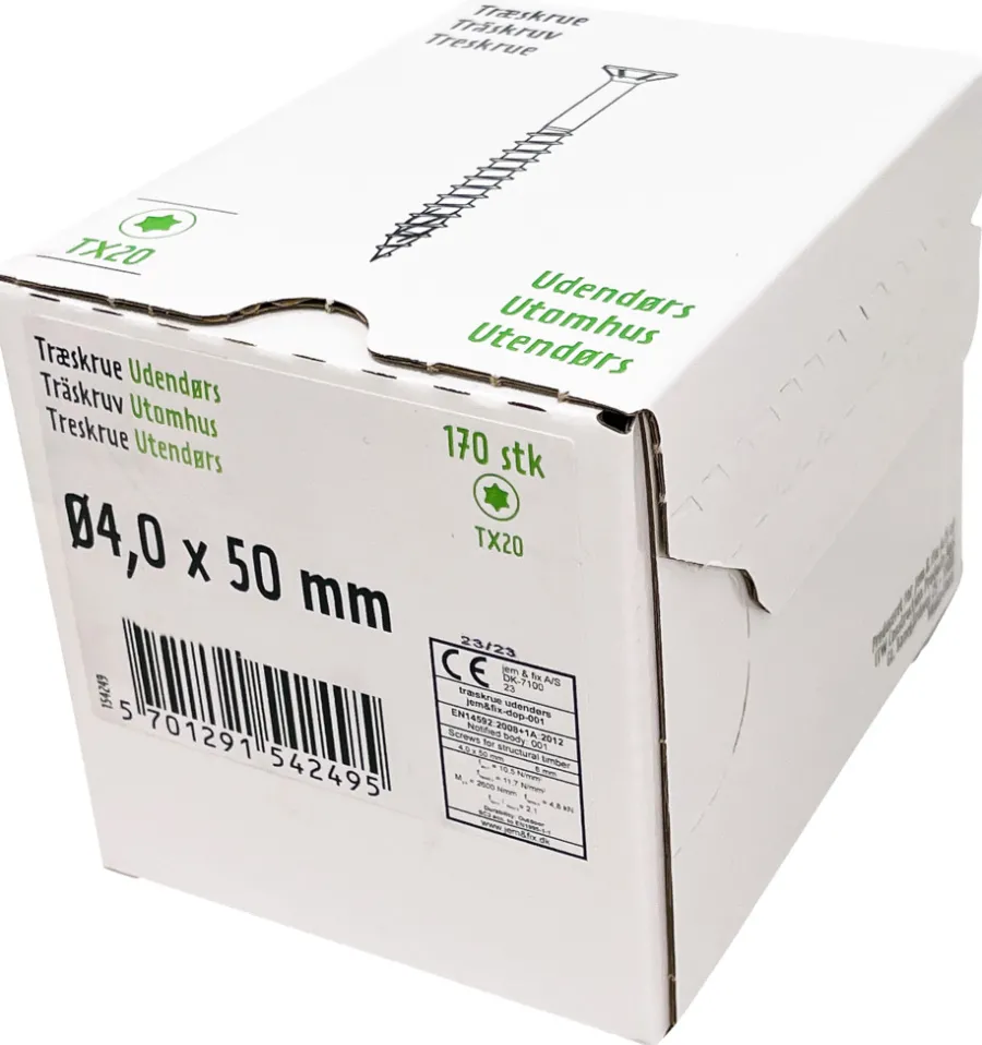 Skruer|Universalskrue Basic 4,0 x 50 mm 170 stk.