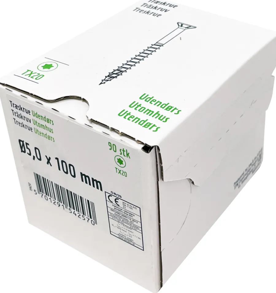 Skruer|Universalskrue Basic 5,0 x 100 mm 90 stk.