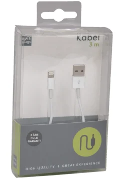 PhoneFood Kabler & Adaptere|USB-A til lightning kabel - 3 meter