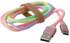 PhoneFood Kabler & Adaptere|USB til USB-C kabel regnbuefarvet - 1 meter