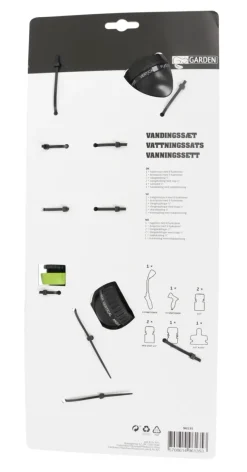 Garden® Koblinger & Sprøjtepistoler|Vandingssæt 8 dele 1/2"–3/4" - Grøn/sort