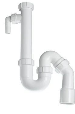 Reservedele Til Køkkenvaske|Vandlås 11/2" x 50 mm hvid