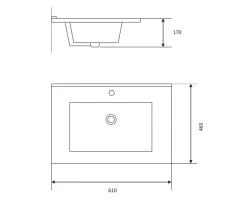 REN Badeværelsesmøbler|Vask Deluxe NR11 60 cm hvid -