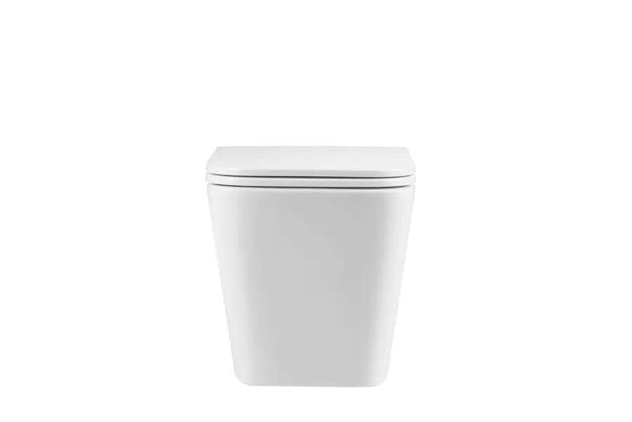 Toiletter|Væghængt toilet kantet m/Vortex skyl - hvid